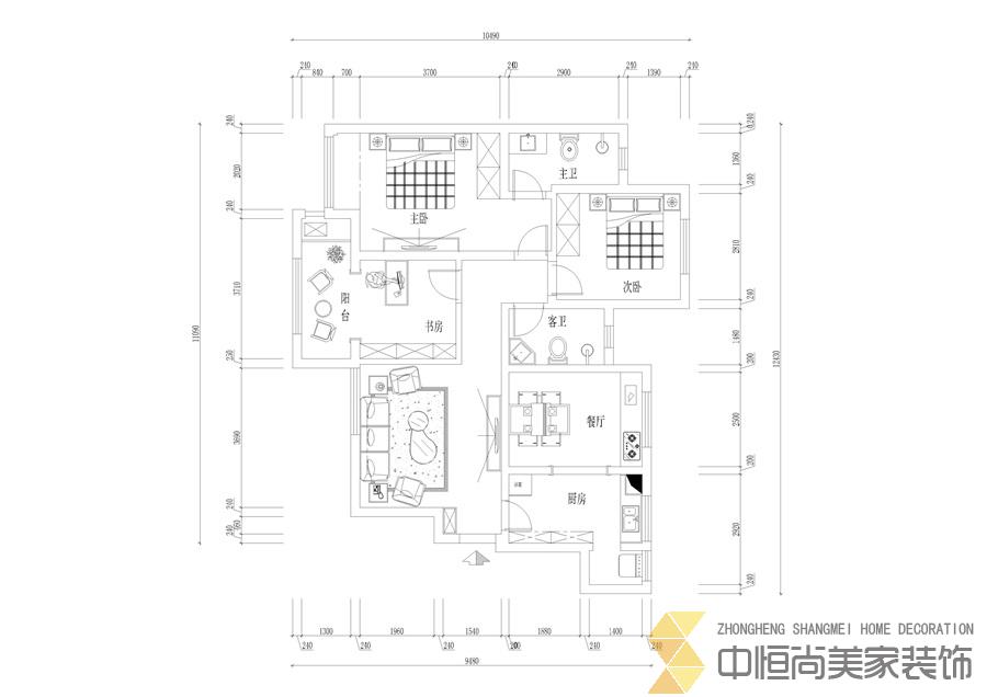 西安,西安家裝,西安家裝設(shè)計,西安小戶型設(shè)計公司,裝修案例華容二十四城效果圖